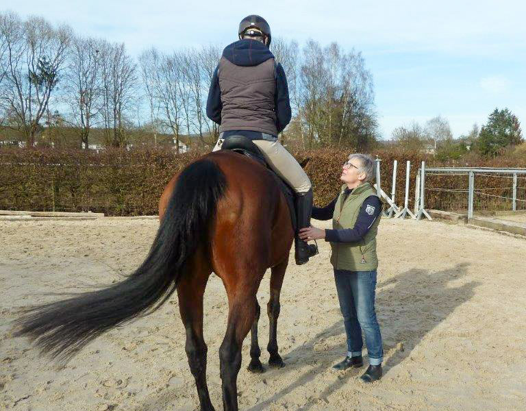 Barbara Fuge mit Reiterin und Pferd